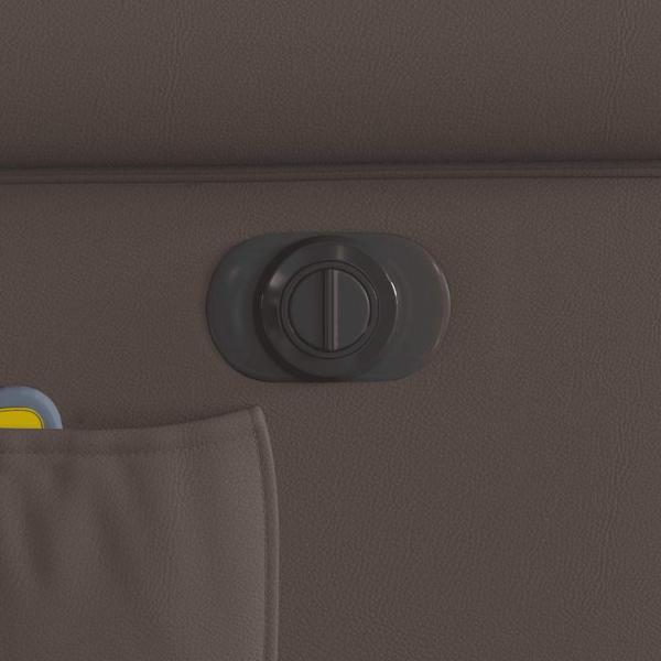 Massagesessel mit Aufstehhilfe Elektrisch Glänzend Braun