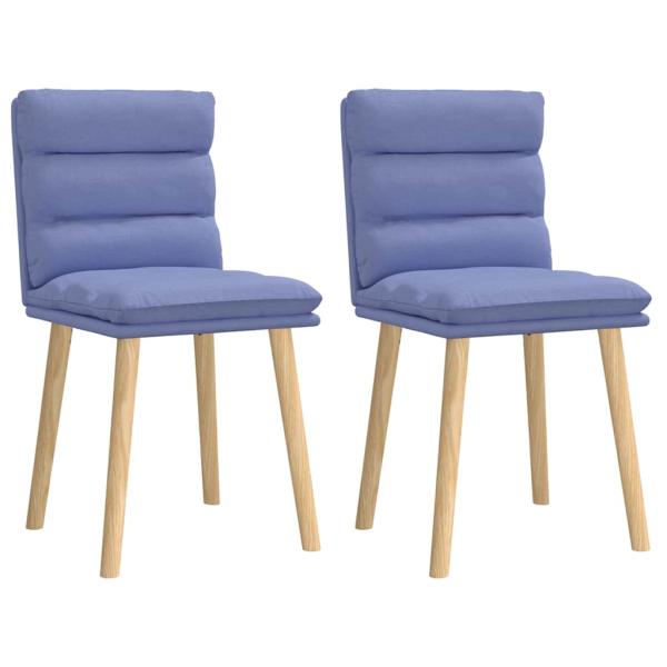 ARDEBO.de - Esszimmerstühle 2 Stk. Jeansblau Stoff