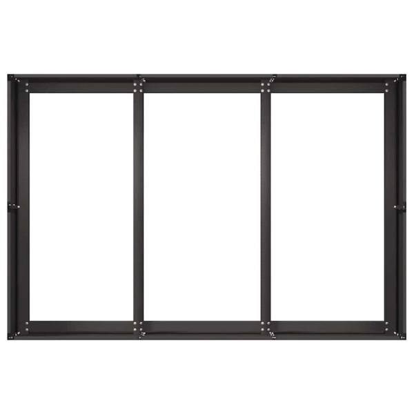 Pflanzkübel Schwarz 120x80x40 cm Stahl