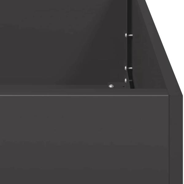 Pflanzkübel Schwarz 120x80x40 cm Stahl