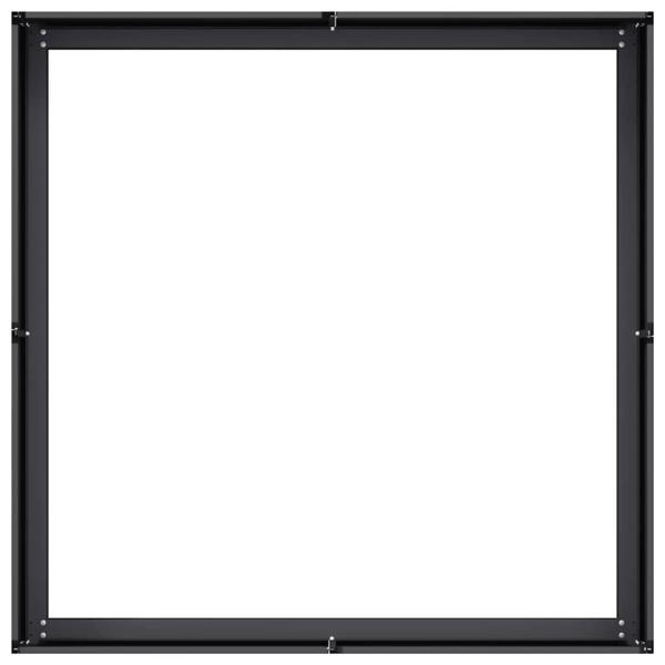Pflanzkübel Schwarz 100x100x30 cm Stahl