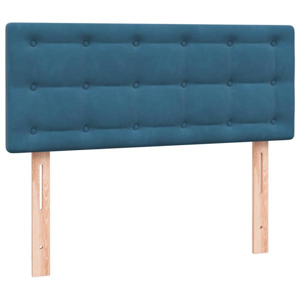 Boxspringbett mit Matratze Dunkelblau 120x220 cm Samt