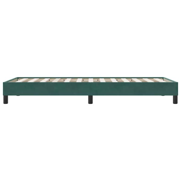 ARDEBO.de - Boxspringbett ohne Matratze Dunkelgrün 80x210 cm Samt