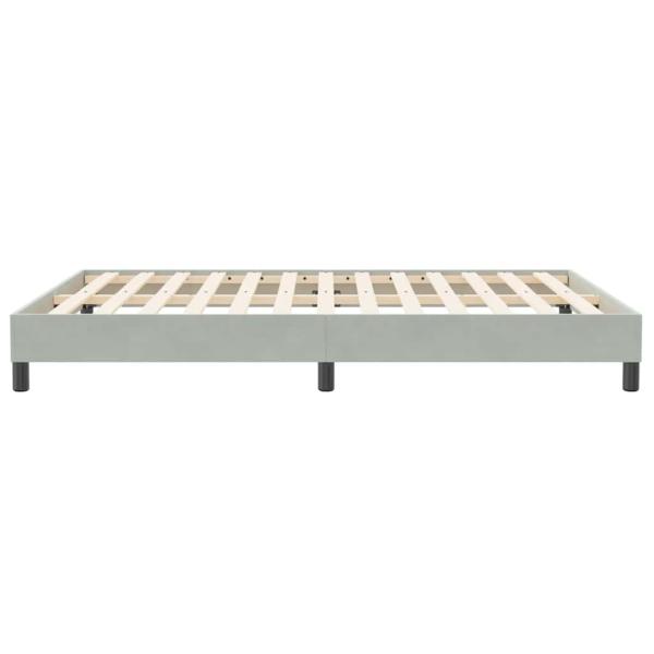 Boxspringbett ohne Matratze Hellgrau 140x210 cm Samt