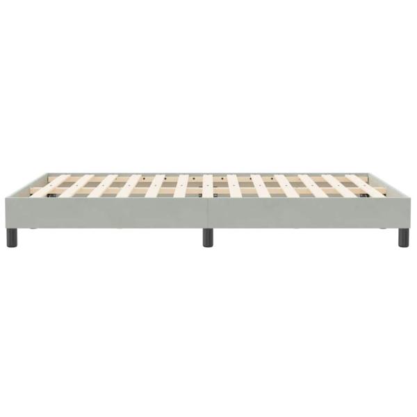 Boxspringbett ohne Matratze Hellgrau 120x210 cm Samt