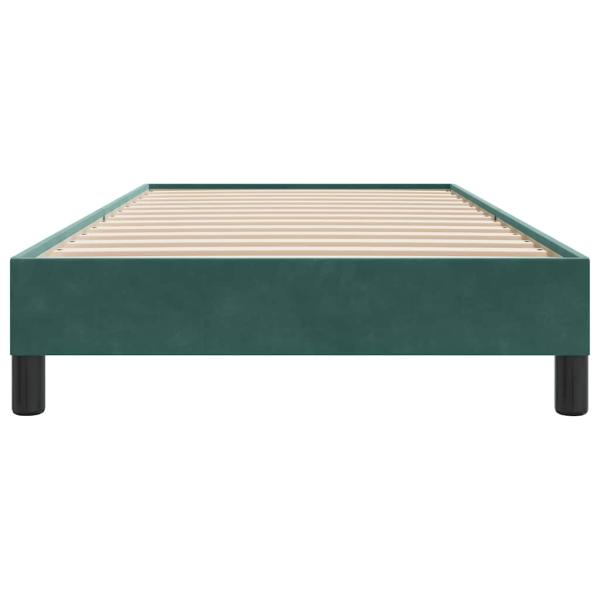 Boxspringbett ohne Matratze Dunkelgrün 90x210 cm Samt