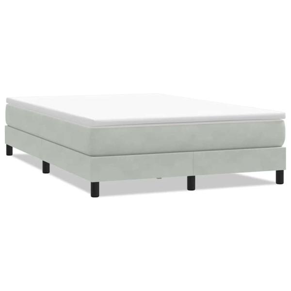 Boxspringbett ohne Matratze Hellgrau 160x210 cm Samt