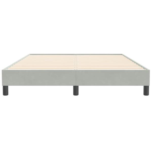 Boxspringbett ohne Matratze Hellgrau 160x210 cm Samt