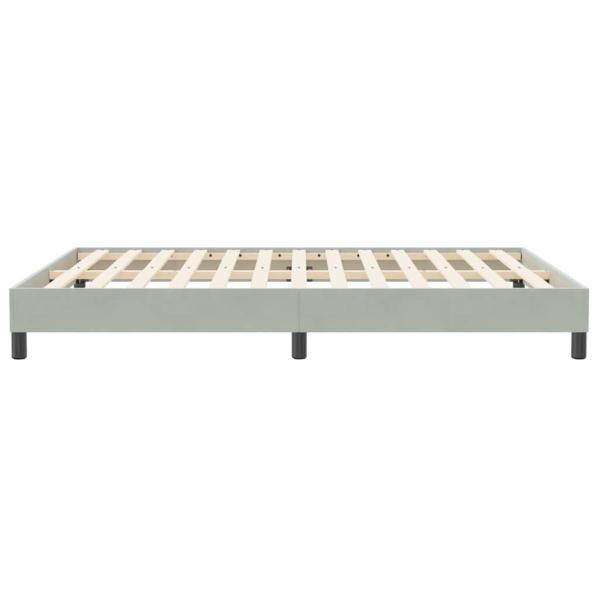 Boxspringbett ohne Matratze Hellgrau 160x210 cm Samt