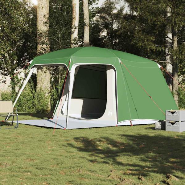 ARDEBO.de - Campingzelt mit Vorzelt 5 Personen Grün Wasserdicht