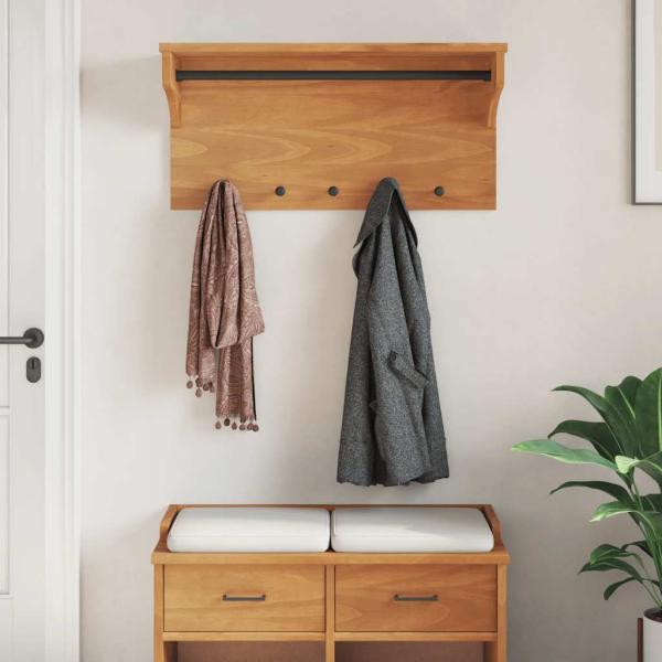 Wandgarderobe SANDNES 87x30x42 cm Massivholz Kiefer