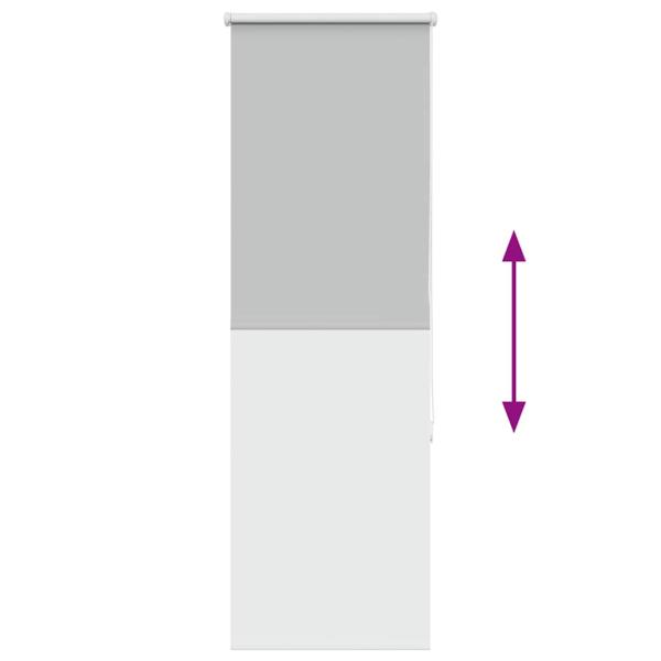 Verdunkelungsrollo Hellgrau 45x130 cm Stoffbreite 40,7 cm