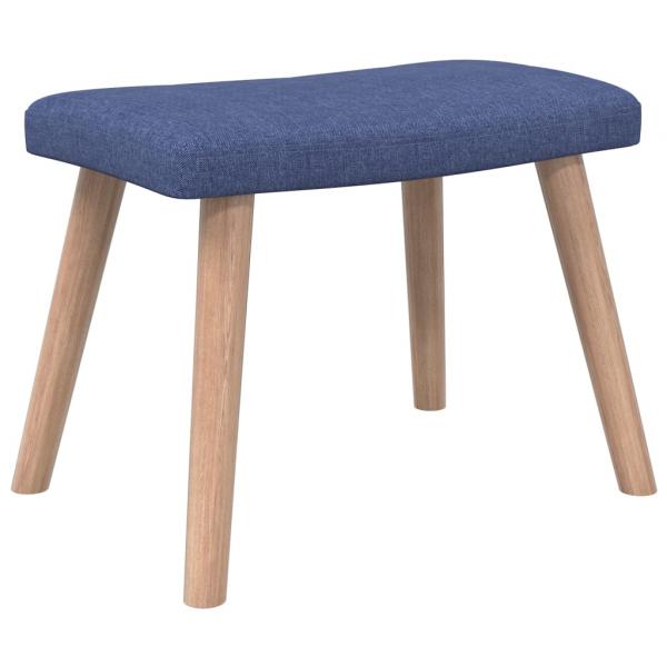 ARDEBO.de - Relaxsessel mit Hocker Blau Stoff