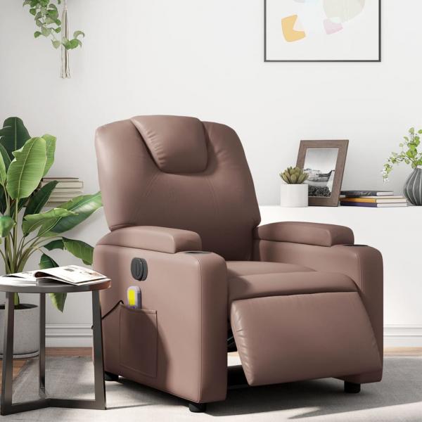 ARDEBO.de - Massagesessel Elektrisch Braun Kunstleder