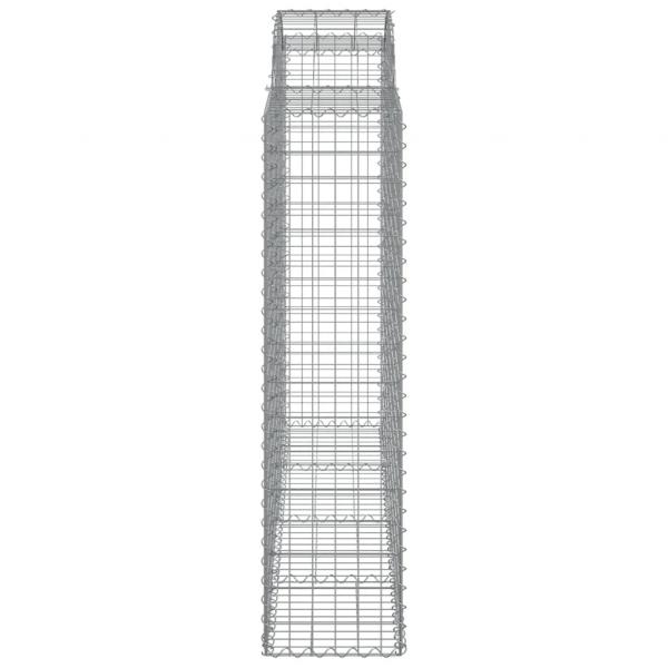 Gabione mit Hochbogen 200x50x160/180 cm Verzinktes Eisen