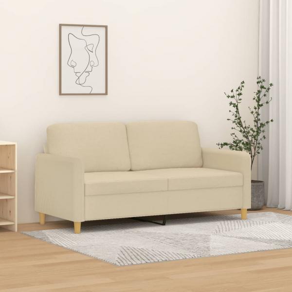 ARDEBO.de - 2-Sitzer-Sofa Creme 140 cm Stoff