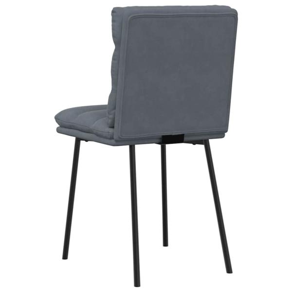 Esszimmerstühle 2 Stk. Dunkelgrau Samt
