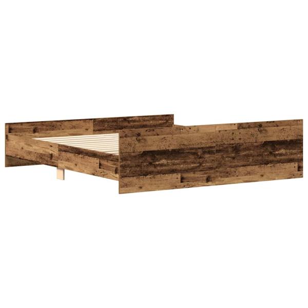 Bettgestell ohne Matratze Altholz-Optik 180x200cm Holzwerkstoff