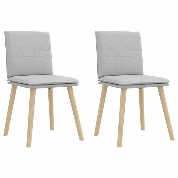 ARDEBO.de - Esszimmerstühle 2 Stk. Wolkengrau Stoff