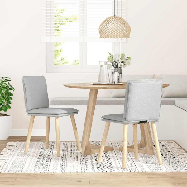 Esszimmerstühle 2 Stk. Wolkengrau Stoff