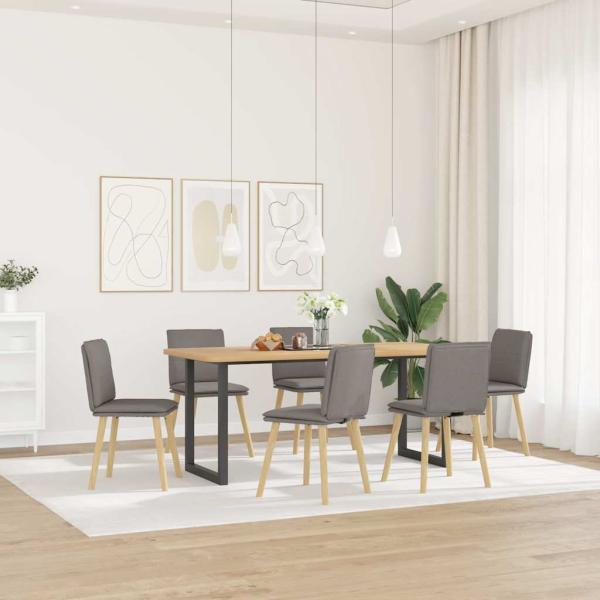 ARDEBO.de - Esszimmerstühle 6 Stk. Taupe Stoff