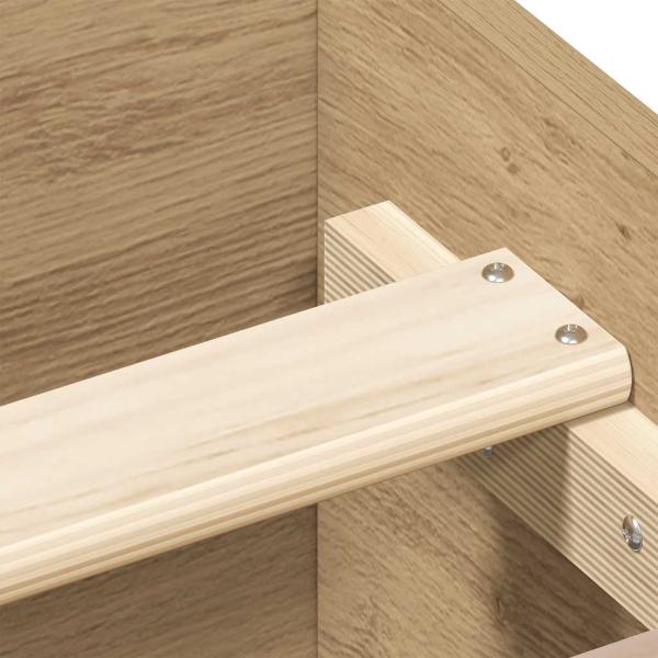 Bettgestell ohne Matratze Artisan-Eiche 140x190cm Holzwerkstoff