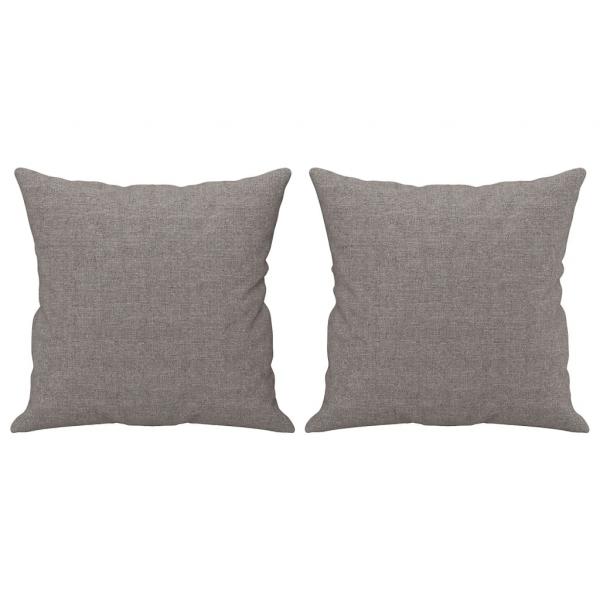 2-Sitzer-Sofa mit Zierkissen Taupe 140 cm Stoff