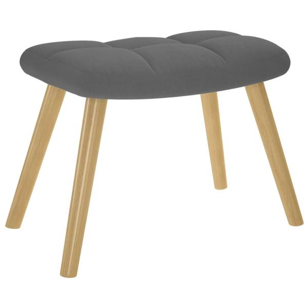 Schaukelsessel mit Hocker Dunkelgrau Stoff