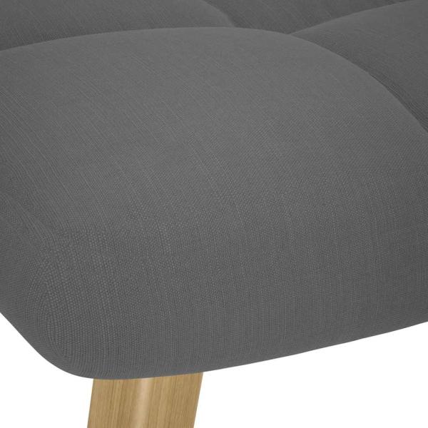 Schaukelsessel mit Hocker Dunkelgrau Stoff