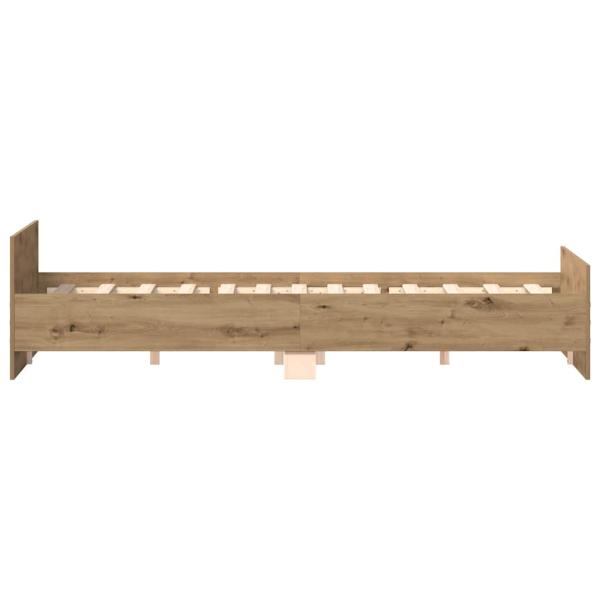 Bettgestell ohne Matratze Artisan-Eiche 180x200cm Holzwerkstoff