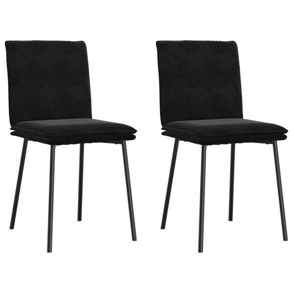ARDEBO.de - Esszimmerstühle 2 Stk. Schwarz Samt