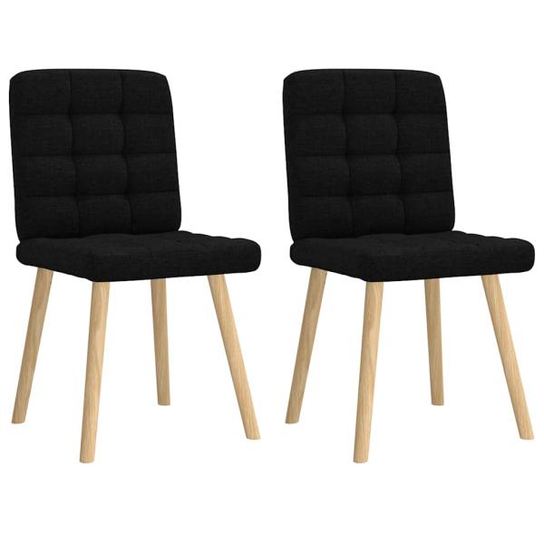 ARDEBO.de - Esszimmerstühle 2 Stk. Schwarz Stoff