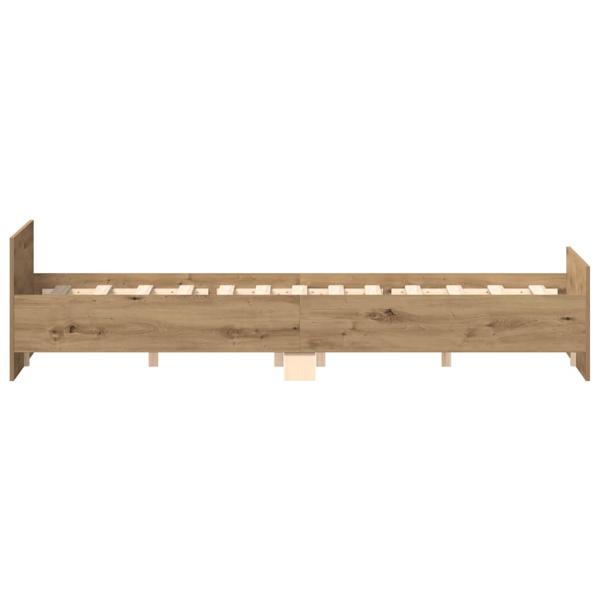Bettgestell ohne Matratze Artisan-Eiche 120x200cm Holzwerkstoff