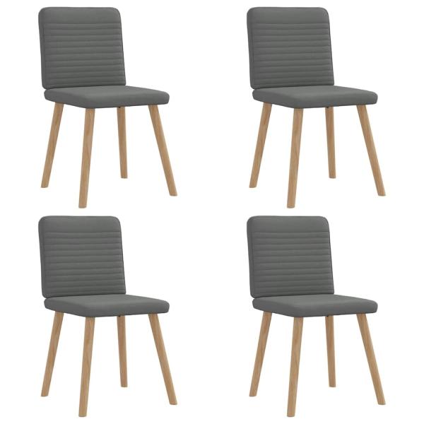 ARDEBO.de - Esszimmerstühle 4 Stk. Dunkelgrau Stoff