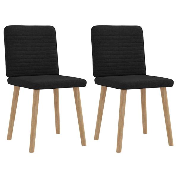 ARDEBO.de - Esszimmerstühle 2 Stk. Schwarz Stoff
