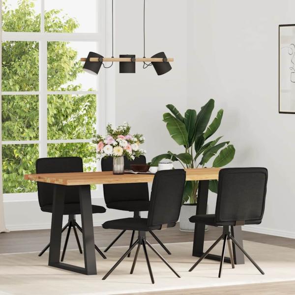 ARDEBO.de - Esszimmerstühle 4 Stk. Schwarz Stoff