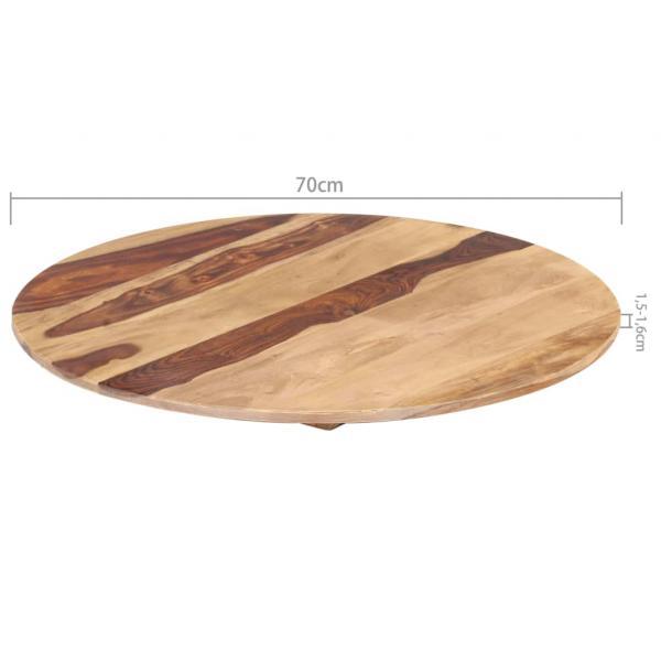 Tischplatte Massivholz Palisander Rund 15-16 mm 70 cm