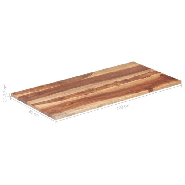 Tischplatte Massivholz Palisander 25-27 mm 60×100 cm