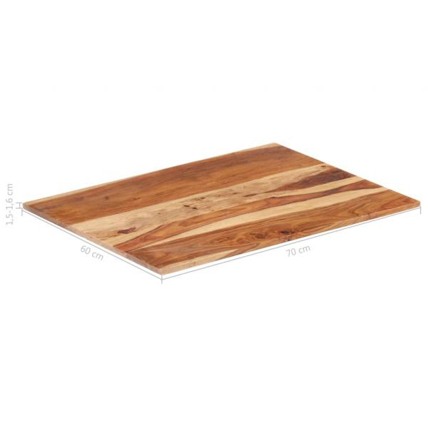Tischplatte Massivholz Palisander 15-16 mm 60×70 cm