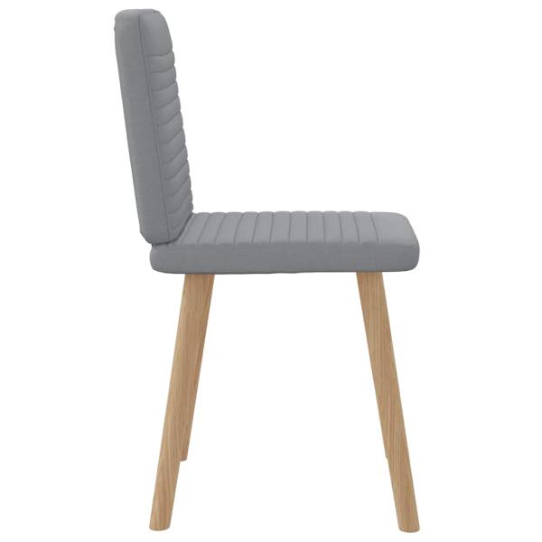 Esszimmerstühle 2 Stk. Hellgrau Stoff