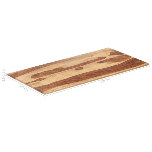 Tischplatte Massivholz Palisander 15-16 mm 60×100 cm