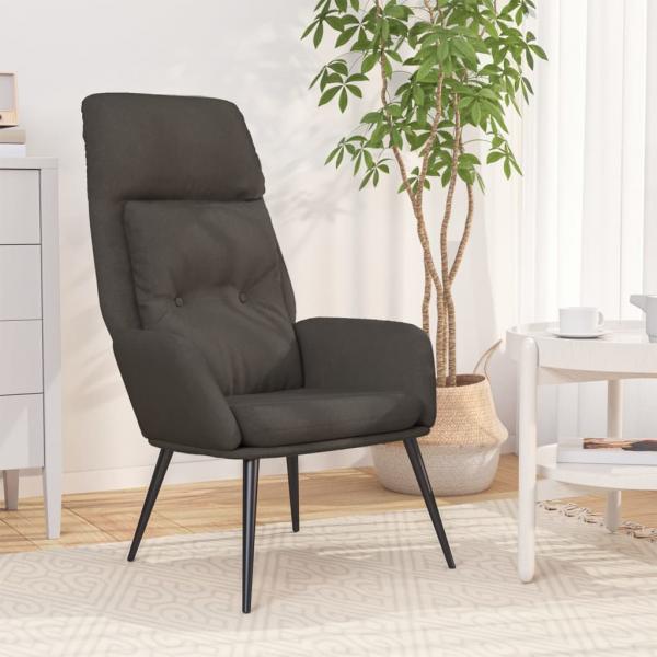 ARDEBO.de - Relaxsessel Dunkelgrau Wildleder-Optik