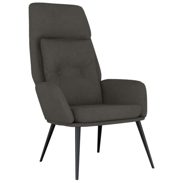 Relaxsessel Dunkelgrau Wildleder-Optik