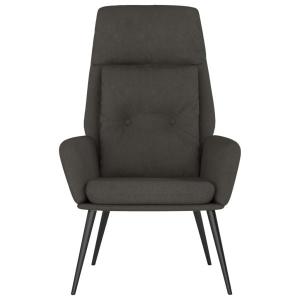 Relaxsessel Dunkelgrau Wildleder-Optik