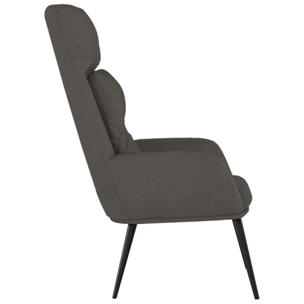 Relaxsessel Dunkelgrau Wildleder-Optik