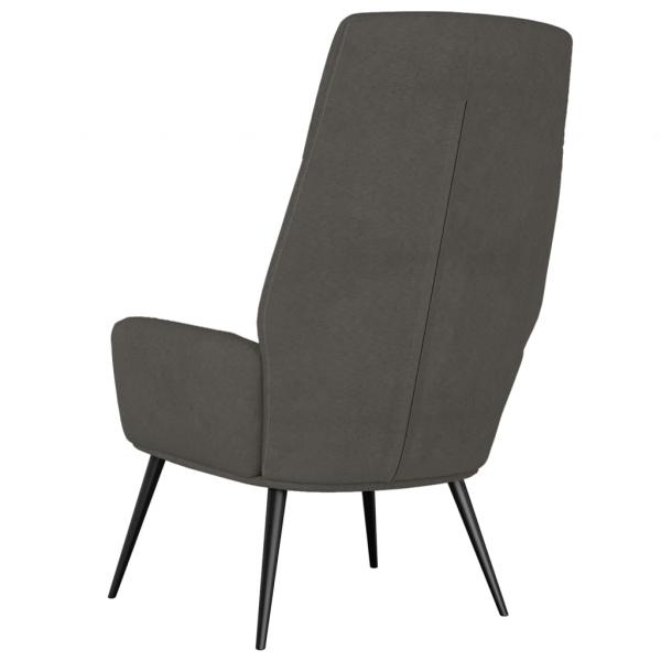 Relaxsessel Dunkelgrau Wildleder-Optik