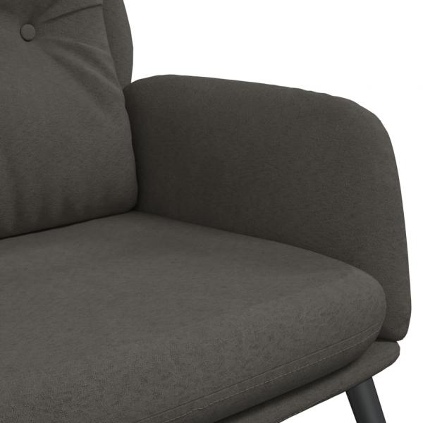 Relaxsessel Dunkelgrau Wildleder-Optik