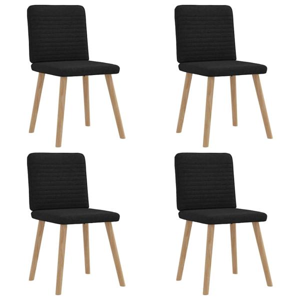 ARDEBO.de - Esszimmerstühle 4 Stk. Schwarz Stoff