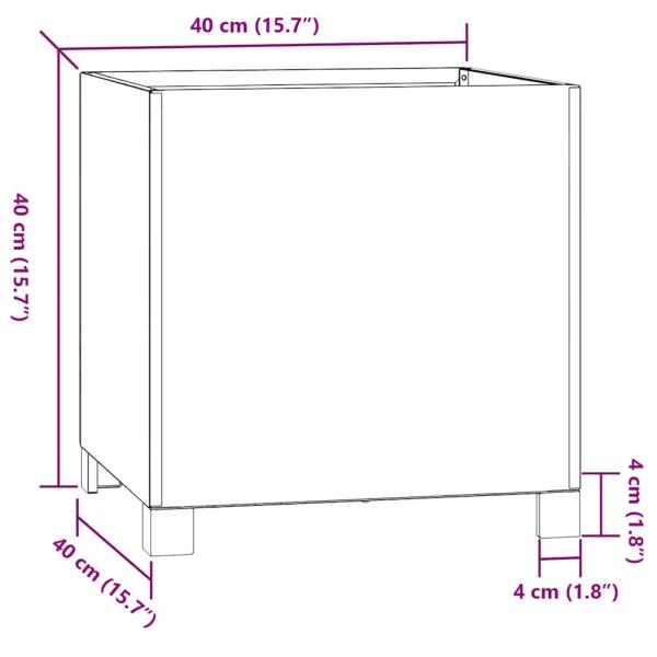 Pflanzkübel mit Beinen 2 Stk. Rostig 42x40x43 cm Cortenstahl