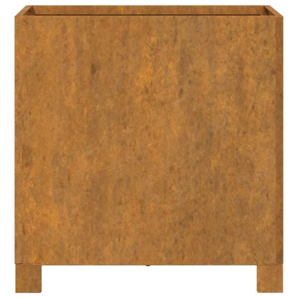 Pflanzkübel mit Beinen 2 Stk. Rostig 42x40x43 cm Cortenstahl